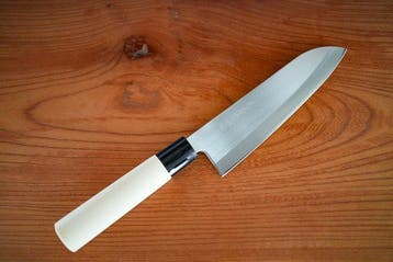 Tensyu - Keukenmes - Santoku - RVS-lemmet – natuurlijk