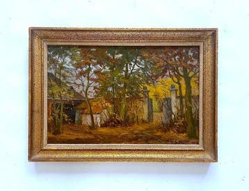 Gerard Goovaerts (1899-1980) - Herfstlandschap met oude