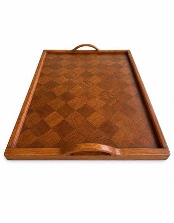 Dienblad - Hout - Vintage houten serveerblad met
