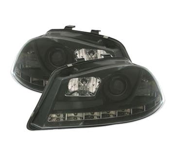 PHARES SEAT IBIZA CORDOBA 6L 02-08 DAYLIGHT LED FOND NOIR, Verzenden