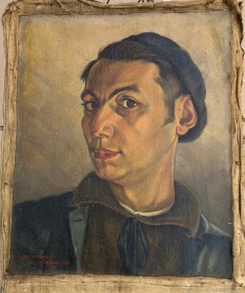 Augustin Memin (1910 - 1981) - Autoportrait - En captivité