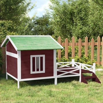 vidaXL Hondenhok 159x120x88,5 cm massief grenenhout, Verzenden, Nieuw