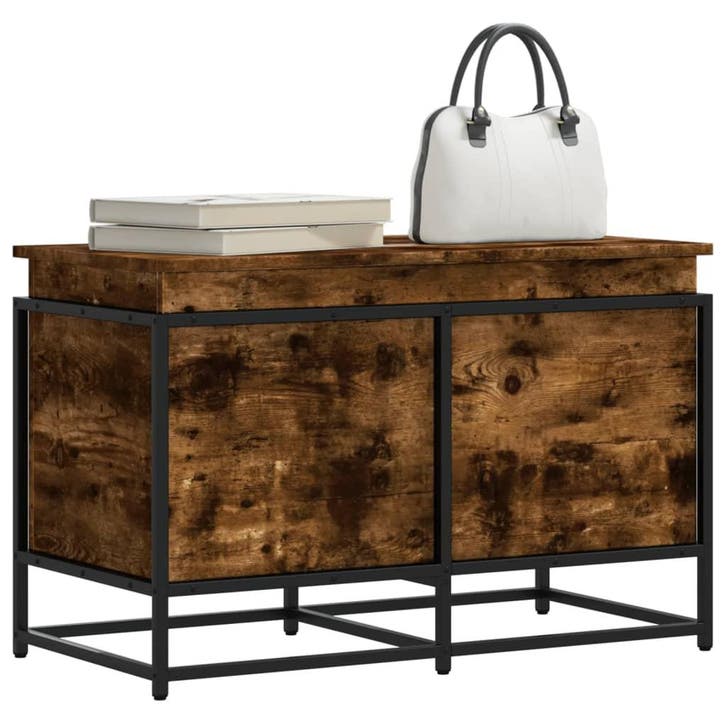 vidaXL Opbergbox met deksel 80x40x51,5 cm bewerkt hout, Doe-het-zelf en Bouw, Kratten en Dozen, Nieuw, Verzenden