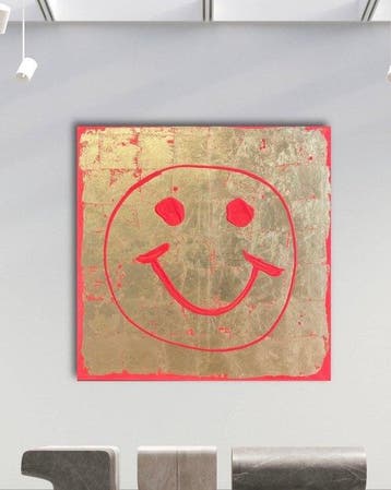 Stefanie Raus - Smiley Gold 1916 XXL, Antiek en Kunst