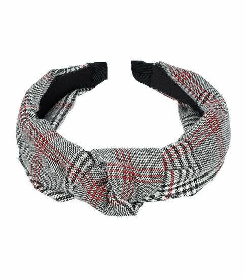 Haarband Diadeem 3cm – Knoop - Ruitprint – Zwart Wit Rood, Bijoux, Sacs & Beauté, Beauté | Soins des cheveux
