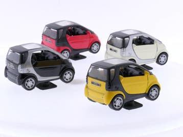 Schaal 1:33 Maisto set van 4 x Smart City-coupé #6980 (1:32, Ophalen of Verzenden