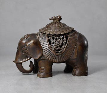 Wierookbrander - Elephant shape - Brons - Holle, Antiek en Kunst