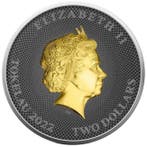 Tokelau. 2 Dollars 2022 1oz Tokelau Hibernia 5 metals 24kt