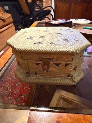 Boîte - Bois, Métal - Boîte à bijoux ou objets