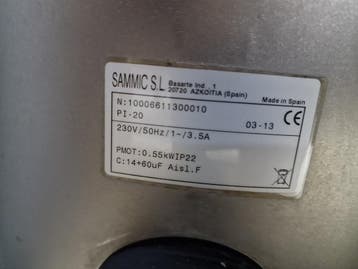 Sammic aardappelschrapmachine potato peeler PI-20, Zakelijke goederen, Ophalen of Verzenden, Nieuw in verpakking