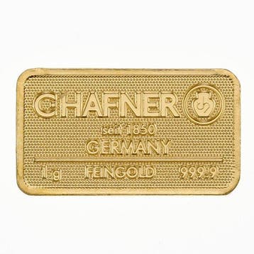 1 gram - Goud .999 - C. Hafner, Germany (Zonder