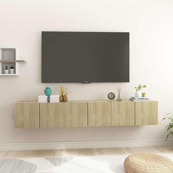 vidaXL Tv-hangmeubelen 3 st 60x30x30 cm sonoma eikenkleurig, Verzenden