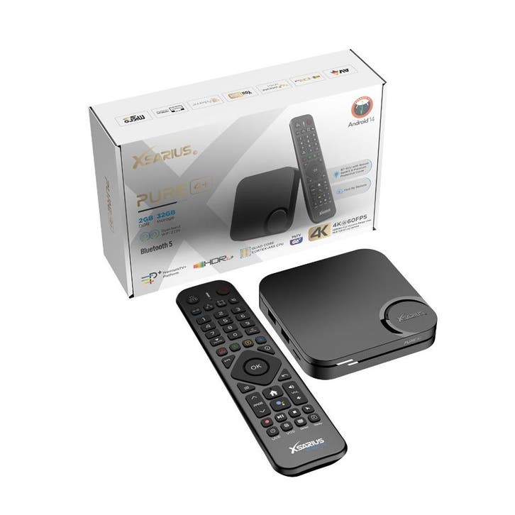 Retourdeal: Xsarius Pure 4+ Plus 4K Android IPTV Box - BT re, Télécoms, Émetteurs & Récepteurs, Neuf, Enlèvement ou Envoi