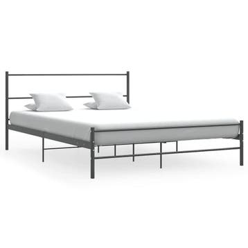 vidaXL Bedframe zonder matras metaal grijs 140x200 cm, Verzenden, Nieuw