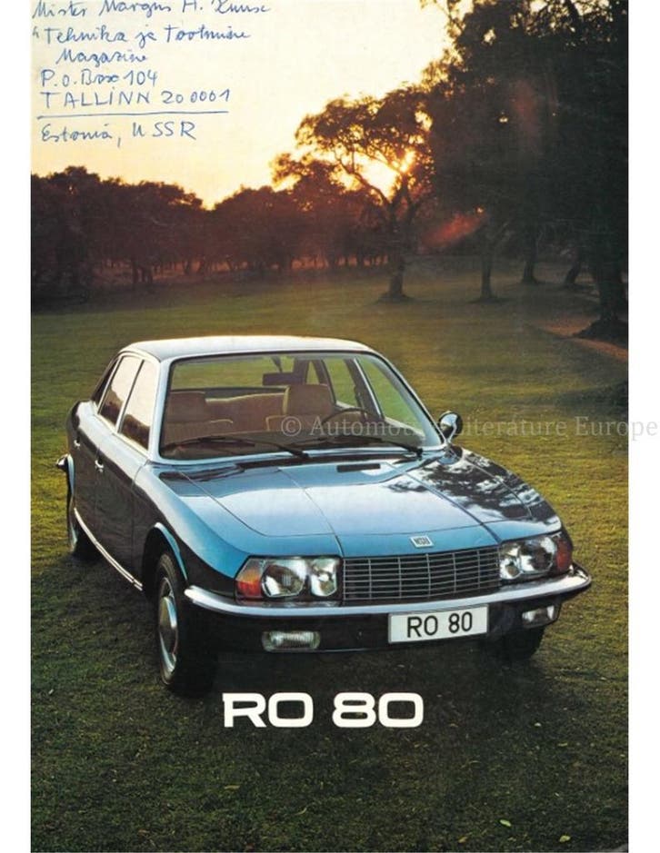 1976 NSU RO 80 BROCHURE DUITS, Livres, Autos | Brochures & Magazines, Enlèvement ou Envoi