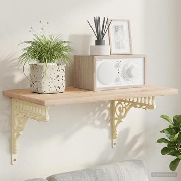 vidaXL Wandplankbeugels 12 st Antiek wit 27.5 x 23 x 4 cm, Verzenden, Nieuw