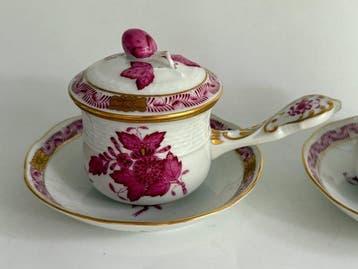 Herend - Pot à chocolat (4) - Apponyi Purpur 749 AP avec