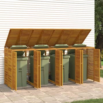 vidaXL Vuilnisbakberging viervoudig 280x89x117 cm massief, Doe-het-zelf en Bouw, Containers, Verzenden