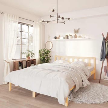 vidaXL Bedframe massief grenenhout 160x200 cm, Verzenden, Nieuw