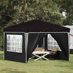 vidaXL Pop-up Feesttent Zwart 288 x 288 x 245 cm Oxford Stof, Verzenden