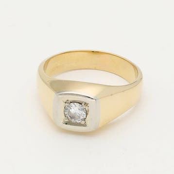 Bague - 18 carats Or jaune Diamant (Naturelle), Bijoux, Sacs & Beauté
