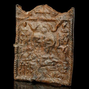 Oud-Romeins Lood Mysteriecult Plaquette, Epona en Danubische, Antiek en Kunst