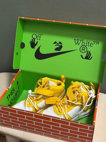 Nike - Sneakers Air Force 1 Mid Off-White - Varsity Maize -, Kleding | Heren, Nieuw