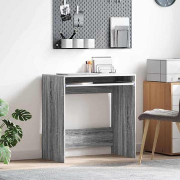 vidaXL Bureau Grijs Sonoma Bewerkt hout 77.5 x 43 x 79 cm, Verzenden