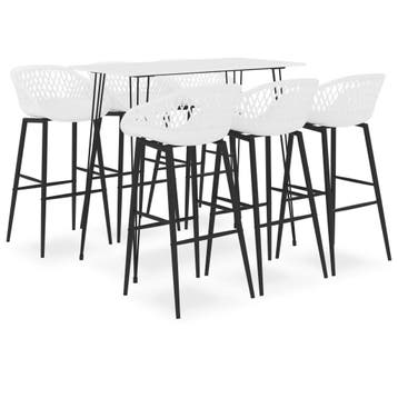 vidaXL 7-delige Barset wit, Huis en Inrichting, Complete eetkamers, Verzenden, Nieuw