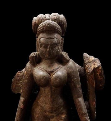 Oud-Aziatisch - Beeldhouwwerk in zandsteen - Parvati - Nepal, Verzamelen