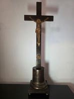 Crucifix - Hout, Metaal - 1850-1900 - Groot altaarkruis - 53