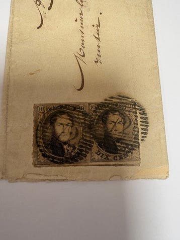 Belgique 1850/1850 - Timbre 10 centimes Leopold 1er brun, Timbres & Monnaies