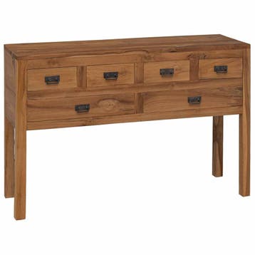 vidaXL Dressoir Naturel 110 x 35 x 75,5 cm Massief Teakhout, Verzenden, Nieuw