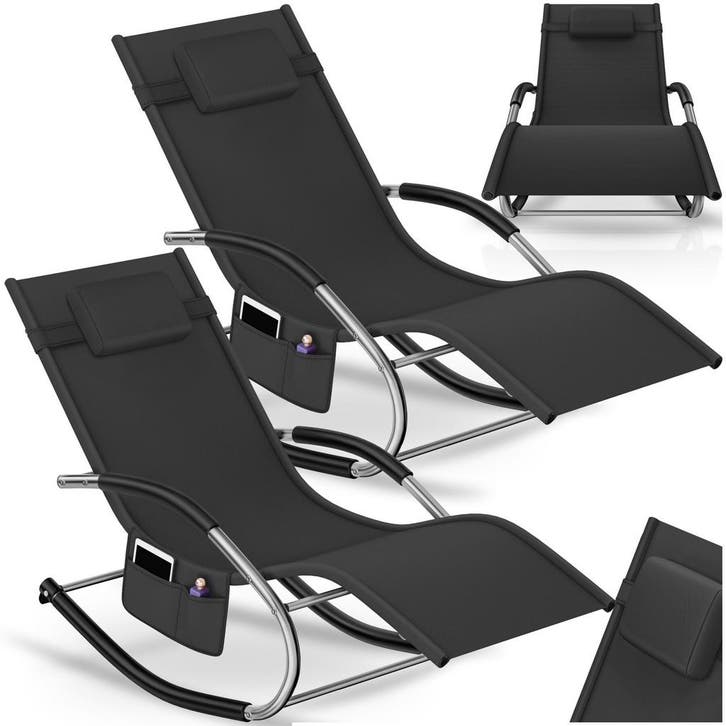 Ligstoel Taya, ergonomisch, schommelfunctie, Jardin & Terrasse, Ensembles de jardin, Envoi