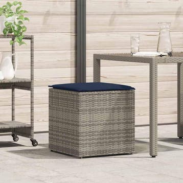 vidaXL Kussenbox met opslag Grijs 50 x 50 x 50 cm poly, Verzenden, Nieuw