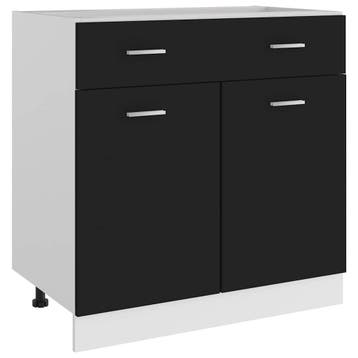 vidaXL Onderkast met lade Lyon 80x46x81,5 cm bewerkt hout, Verzenden