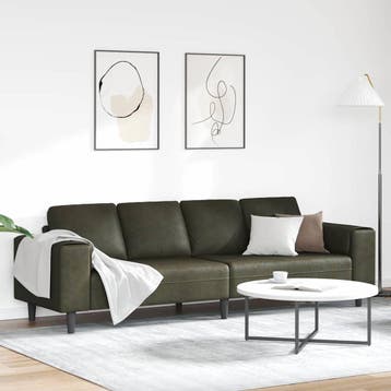 vidaXL Woonkamerbank / zetel Leger Groen 250 x 77 x 76 cm, Huis en Inrichting, Zetels | Zetels, Verzenden, Nieuw