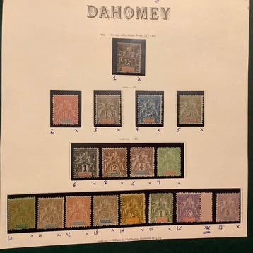 Dahomey 1899/1901 - Drie volledige jaargangen met de twee, Gestempeld