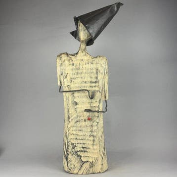 Karol Dusza (XX-XXI) - The pierrot 77cm, Antiek en Kunst