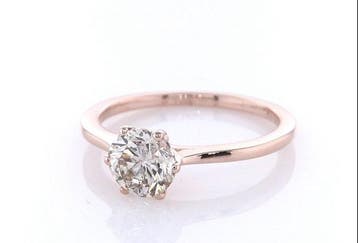 Zonder minimumprijs - Ring - 14 karaat Roségoud - 0.82ct., Nieuw