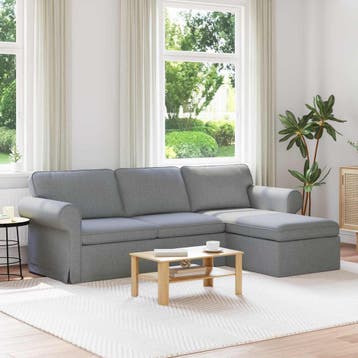 vidaXL bank / zetel Lichtgrijs 245 x 138 x 80 cm Stof, Verzenden, Nieuw
