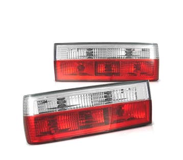 FEUX ARRIÈRE BMW E30 82-87 CABRIO 82-90 ROUGE CHROMÉ, Verzenden