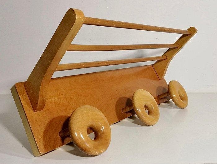 Kapstok - Vintage Mid-Century Modern ontwerp - Hout - 1960, Antiek en Kunst, Kunst | Designobjecten