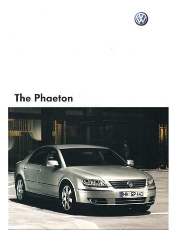 2004 VOLKSWAGEN PHAETON BROCHURE ENGELS, Ophalen of Verzenden