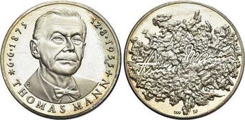 Ar-medaille Moderne medaille Mann, Thomas 1875 Luebeck 19..., Verzenden