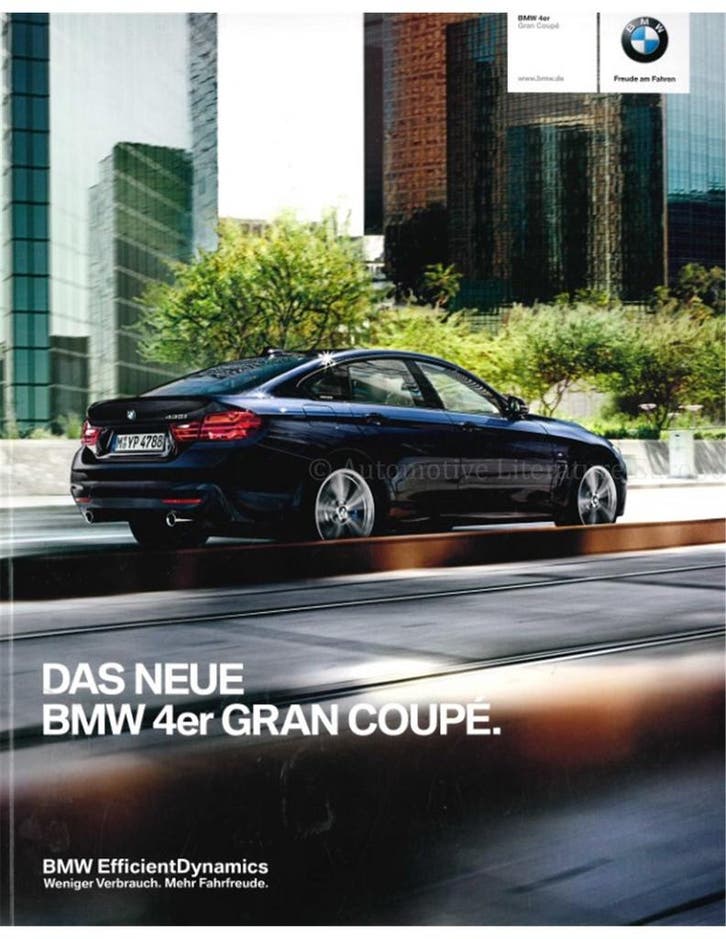 2014 BMW 4 SERIE GRAN COUPÉ BROCHURE DUITS, Livres, Autos | Brochures & Magazines, Enlèvement ou Envoi
