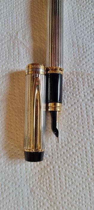 Waterman - Man 100 silver godron - Stylo à plume, Nieuw