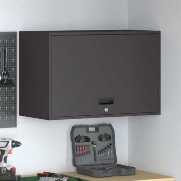 vidaXL Zwart 80 x 33 x 35 cm Poedergecoat staal, Huis en Inrichting, Kasten | Overige, Verzenden, Nieuw
