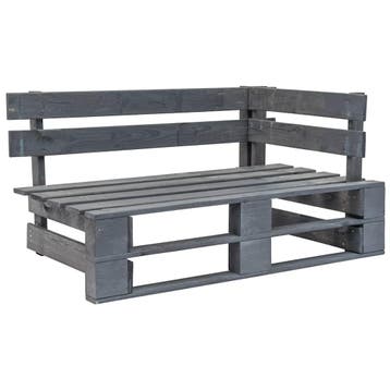 vidaXL Tuinhoekbank pallet hout grijs, Verzenden, Nieuw
