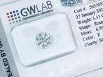 1 pcs Diamant (Naturelle) - 1.11 ct - Rond - F - SI2 -